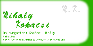 mihaly kopacsi business card